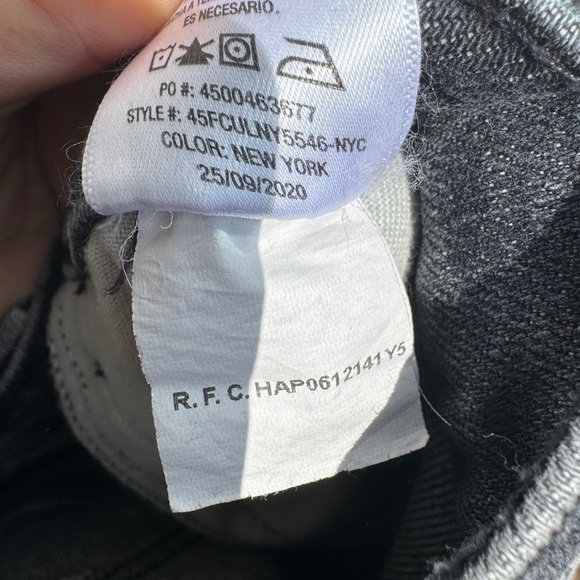 Favorite Daughter JORDIE SUPER HIGH RISE STRAIGHT New York Gray Black Jeans 28 - Picture 14 of 15